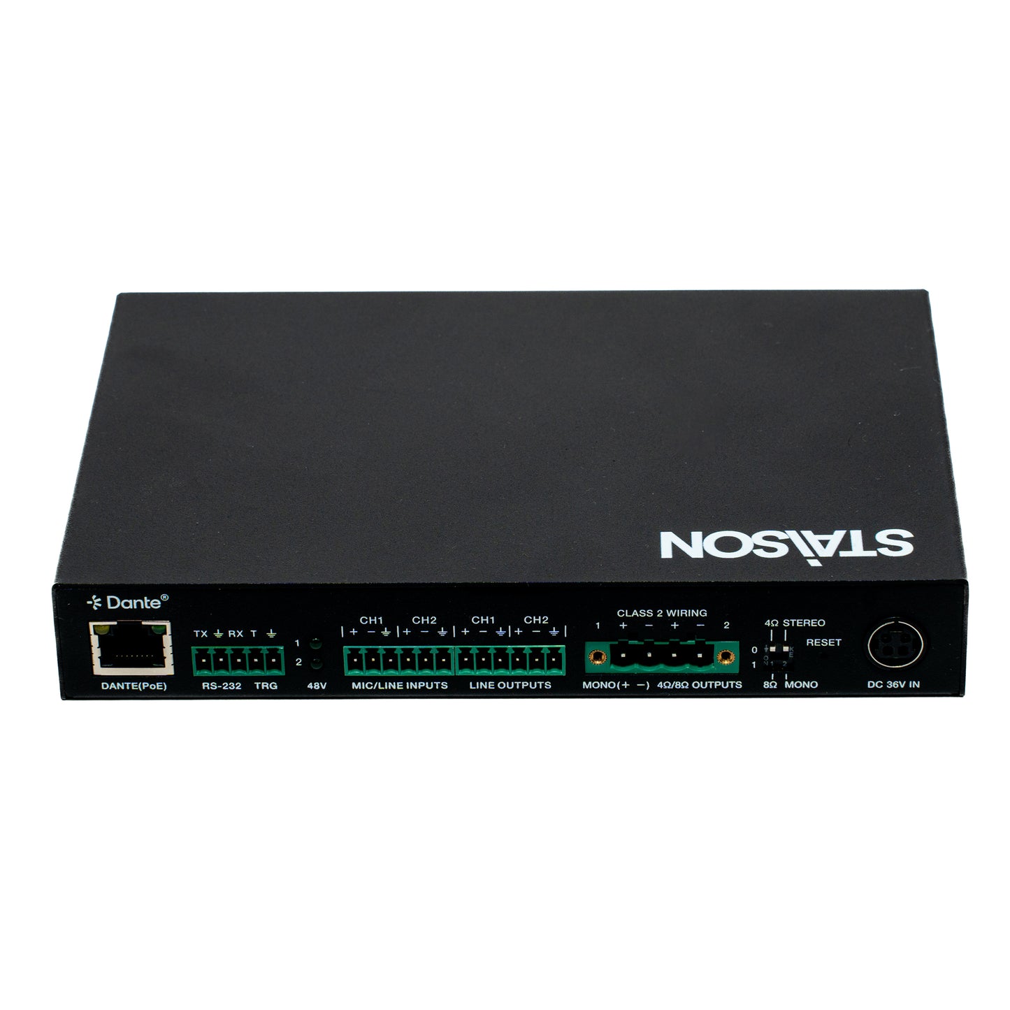 ST-NPA70DP 2x35W Class D Audio Amplifier with Dante® and Line/Mic Inputs (4/8ohm)