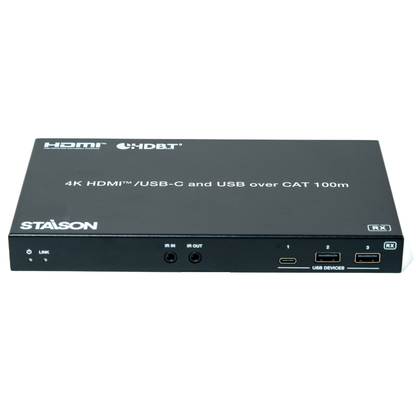 ST-NEHB100HCEU3KC  4K HDMITM/USB-C over HDBaseT 3.0  Extender (100m) with USB/1G LAN and HDMITM/USB-C Dual Outputs