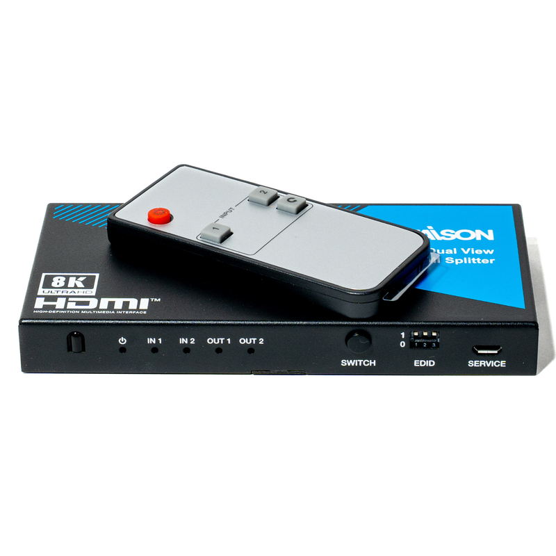ST-NSPC22 8K Two-Input Dual View HDMI™ Splitter