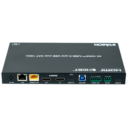 ST-NEHB100HCEU3KC  4K HDMITM/USB-C over HDBaseT 3.0  Extender (100m) with USB/1G LAN and HDMITM/USB-C Dual Outputs