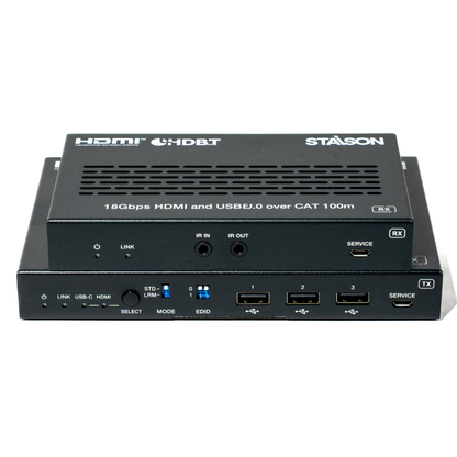ST-NEHB100HCU 18Gbps HDMI/USB-C over HDBaseT 2.0  Extender (100m) with USB 2.0