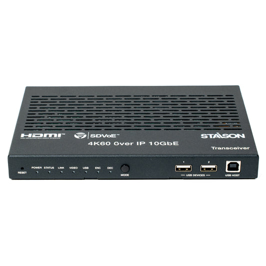ST‑NEB100AT SDVoE Transceiver with Copper/Fiber Combo Box