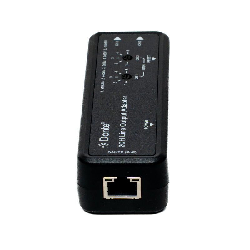 ST-NAUD2LDE Dante Line Output Adapter Front View