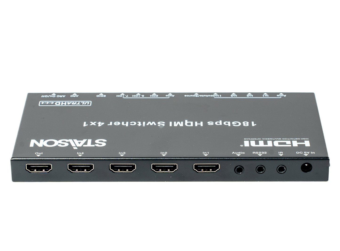 STAISON brand HDMI switcher with multiple ports on a white background