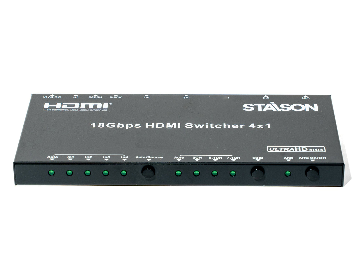 HDMI switcher with Stason branding on a white background