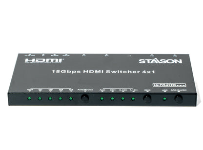 HDMI switcher with Stason branding on a white background