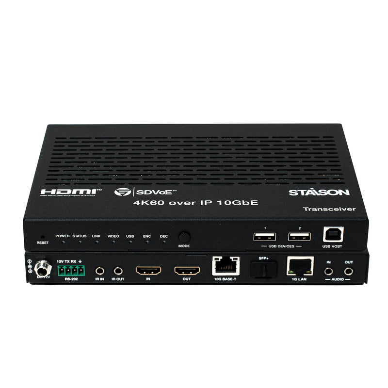  ST-NEB100AT SDVoE Transceiver front view with HDMI ports on a white background