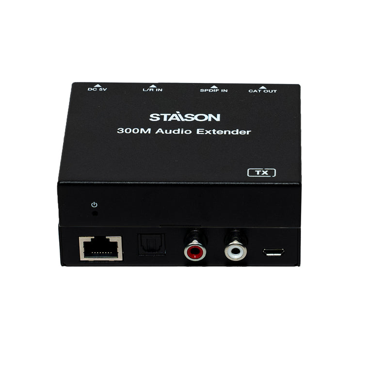 ST-NEDA300S Audio Extender transmitter front view on white background