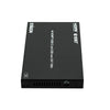 Black electronic device with branding on a white background