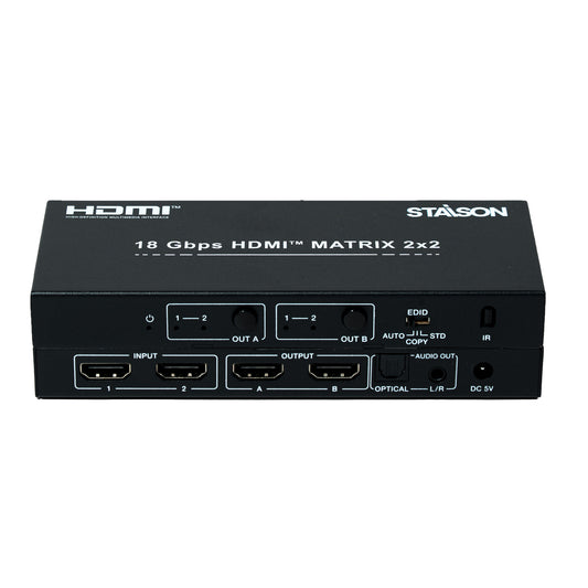 ST-NMXB22AC 18Gbps 2x2 HDMI Matrix Switcher front view