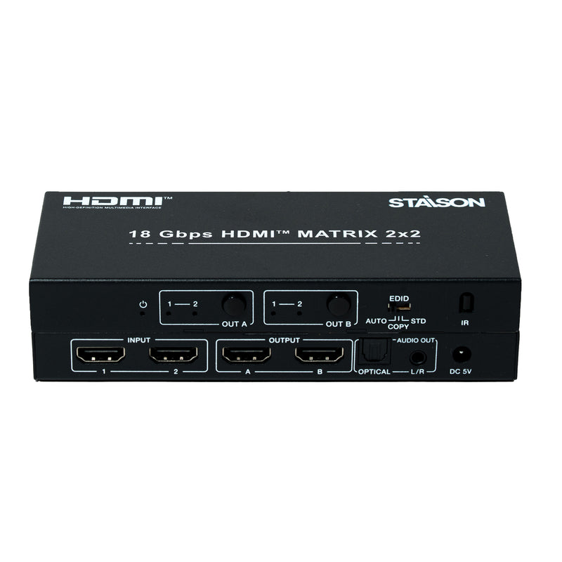 ST-NMXB22AC 18Gbps 2x2 HDMI Matrix Switcher front view