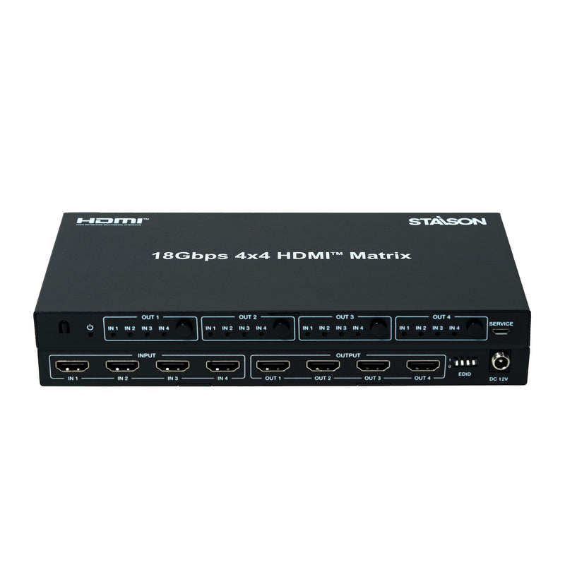  ST-NMXB44C 18Gbps 4x4 HDMI Matrix Switch Front View