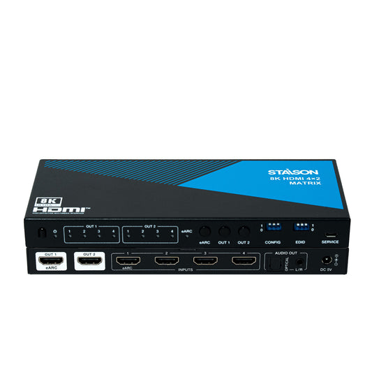 ST-NMXC42A 8K HDMI 4x2 Matrix Front View