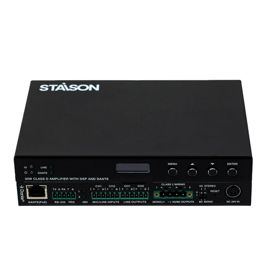 ST-NPA30DP Dante Audio Amplifier Front View