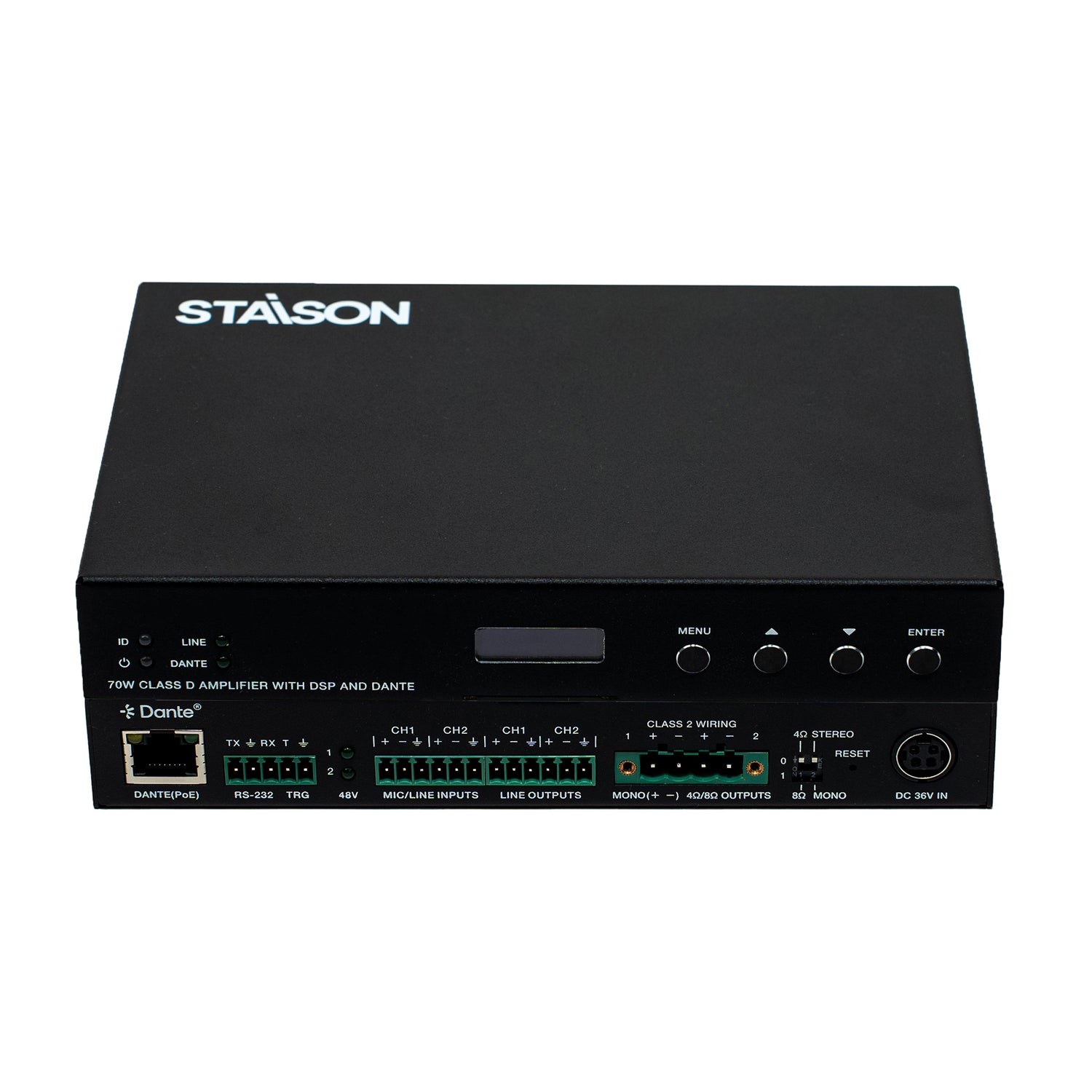  ST-NPA70DP Dante Audio Amplifier Front View