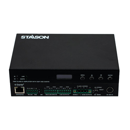  ST-NPA70DP Dante Audio Amplifier Front View