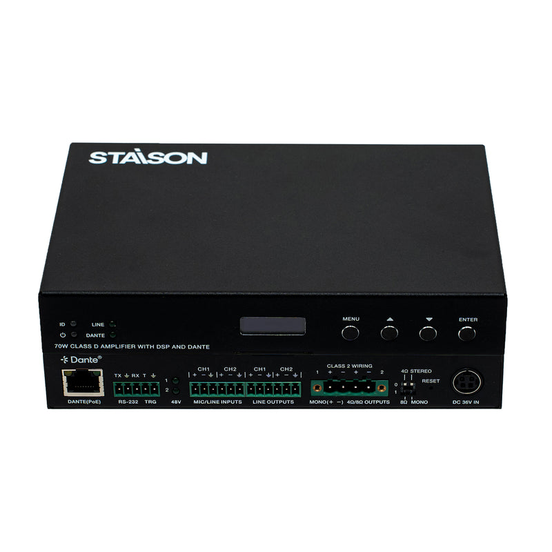  ST-NPA70DP Dante Audio Amplifier Front View