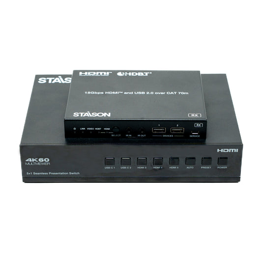  ST-NPSB51H70 5x1 HDMI USB-C Presentation Switch Front View