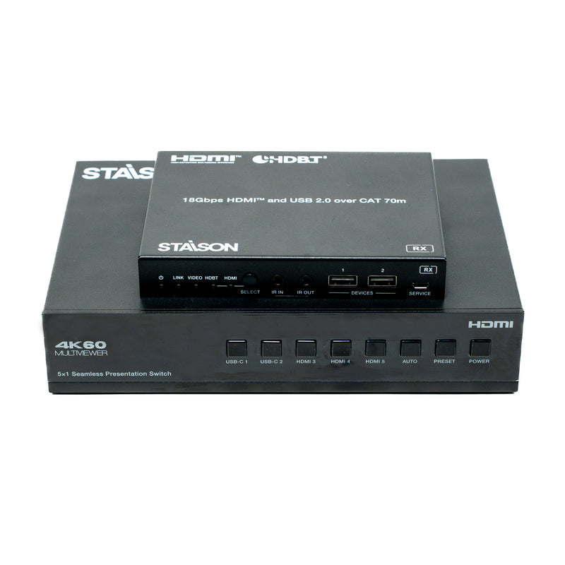  ST-NPSB51H70 5x1 HDMI USB-C Presentation Switch Front View