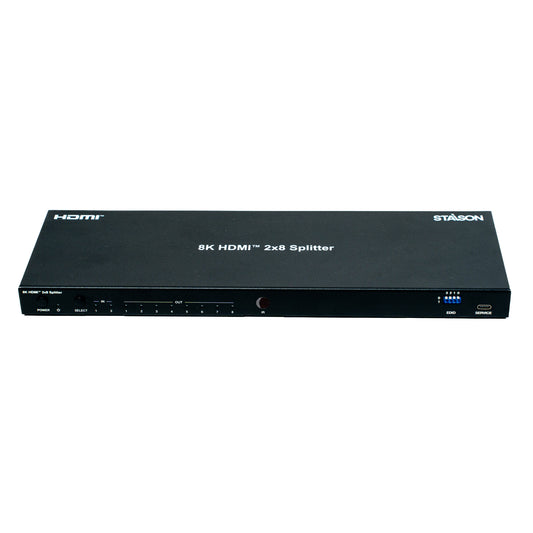 ST-NSPC28AP HDMI Splitter with multiple ports and Staison branding on a white background.