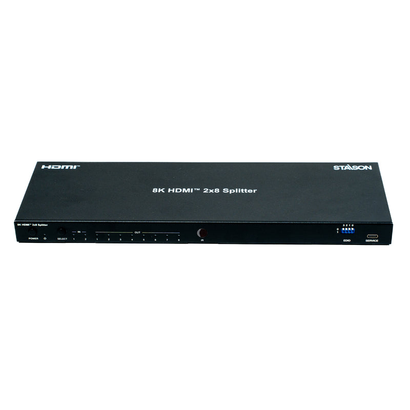 ST-NSPC28AP HDMI Splitter with multiple ports and Staison branding on a white background.
